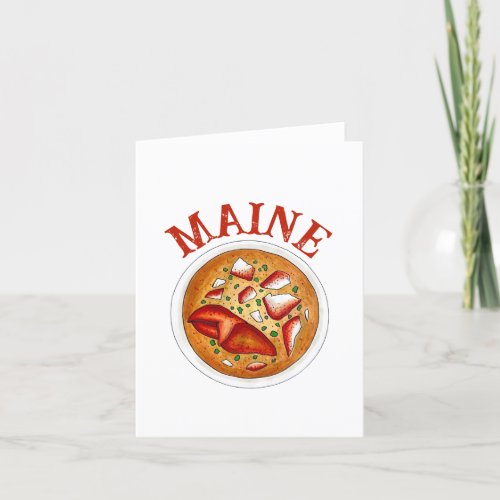 Lobster Bisque Soup Seafood Food Cooking Maine ME Thank You Card