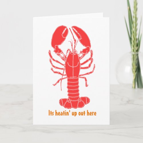 LOBSTER Blank Greeting Card