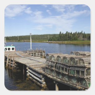 Lobster Boat, Mushaboom, Nova Scotia, Canada Square Sticker