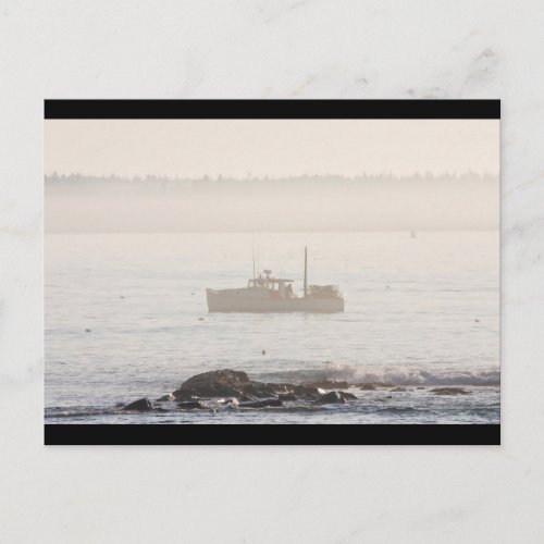 Lobster Boat Off Mount Desert Island Maine Postcard