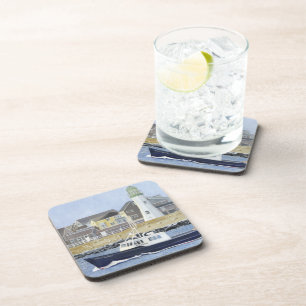 Lobster Boat Scituate Harbor Beverage Coaster