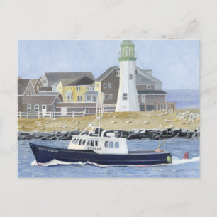 Lobster Boat Scituate Harbor Postcard