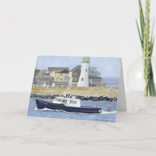 Lobster Boat Scituate Harbor Thank You Card
