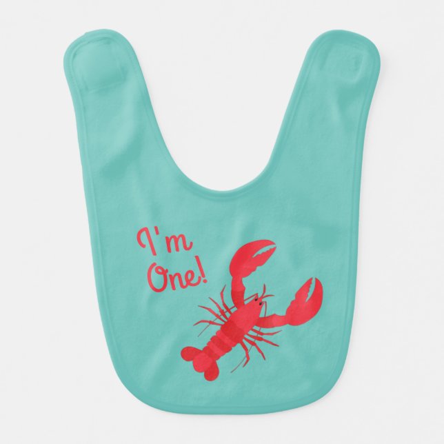 Lobster Boil Birthday Party Cute Kids Baby Bib (Front)