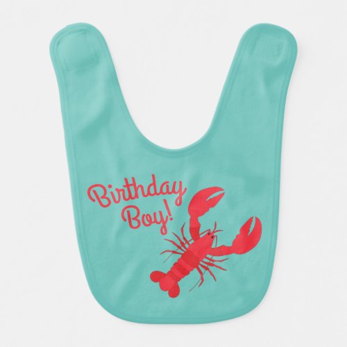 Lobster Boil Birthday Party Cute Kids Baby Bib