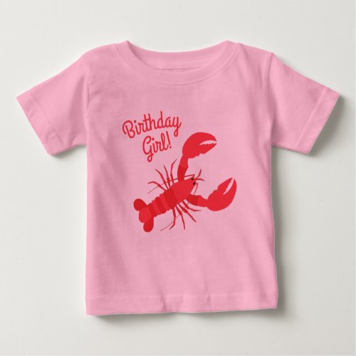 Lobster Boil Birthday Party Cute Kids Baby T_Shirt