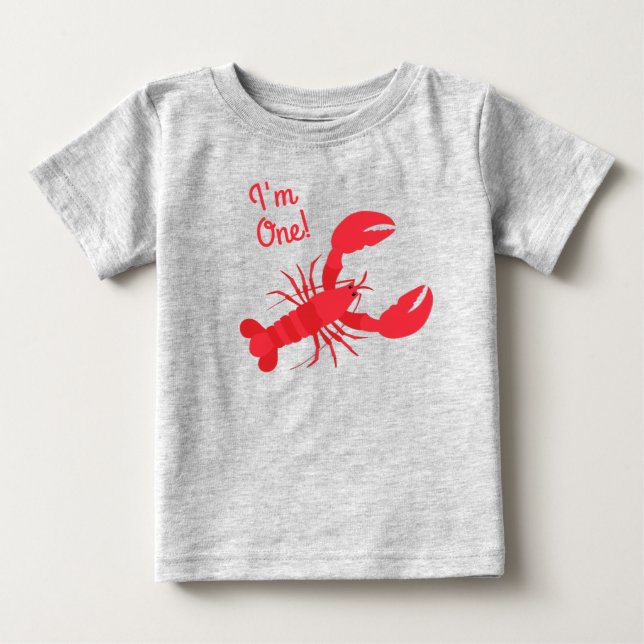 Lobster Boil Birthday Party Cute Kids Baby T-Shirt (Front)