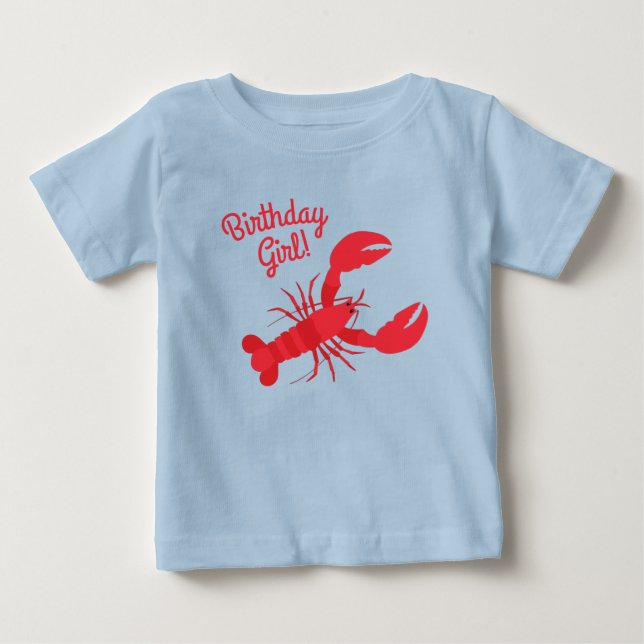 Lobster Boil Birthday Party Cute Kids Baby T-Shirt (Front)
