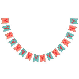 Lobster Boil Birthday Party Cute Kids Bunting Flags