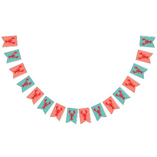 Lobster Boil Birthday Party Cute Kids Bunting Flags