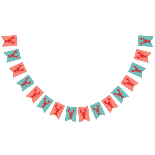 Lobster Boil Birthday Party Cute Kids Bunting Flags