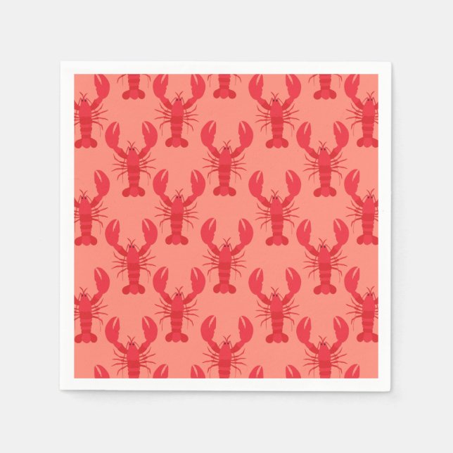 Lobster Boil Birthday Party Cute Kids Napkins (Front)