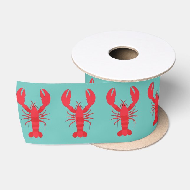 Lobster Boil Birthday Party Cute Kids Satin Ribbon (Spool)