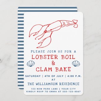 Lobster Boil & Clam Bake | Summer Party Invitation
