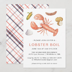 Lobster Boil Cookout Party Invitation
