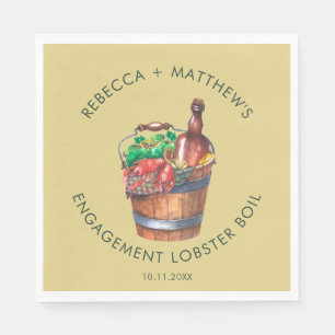 Lobster Boil Engagement Party Paper Napkins