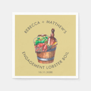 Lobster Boil Engagement Party Paper Napkins