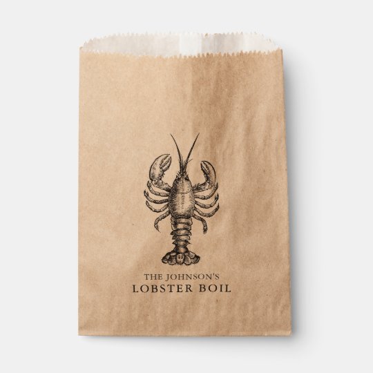 Lobster Boil or Bake Customizable Favor Bag