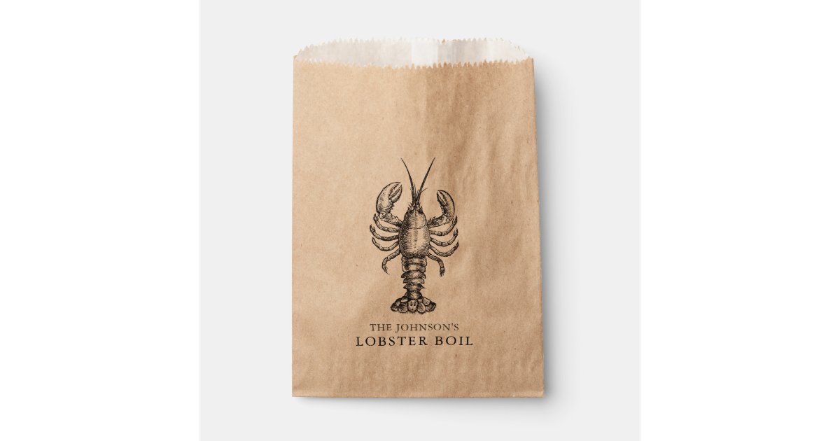 Lobster Boil or Bake Customizable Favor Bag Zazzle
