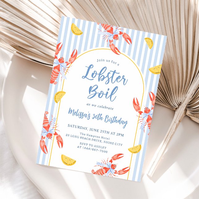 Lobster Boil Seafood Feast Invitation (Creator Uploaded)