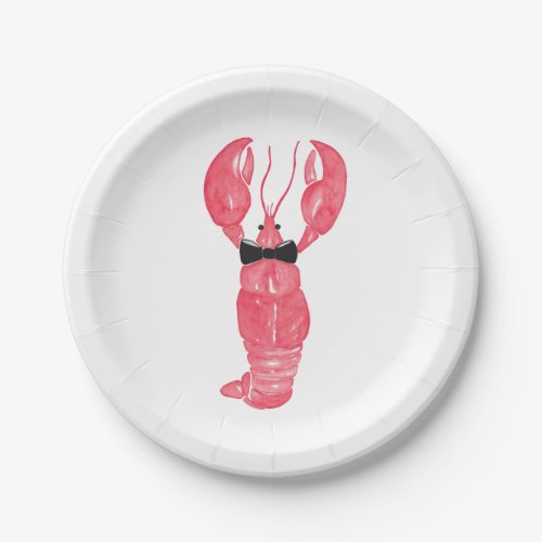 Lobster Bowtie Paper Plates