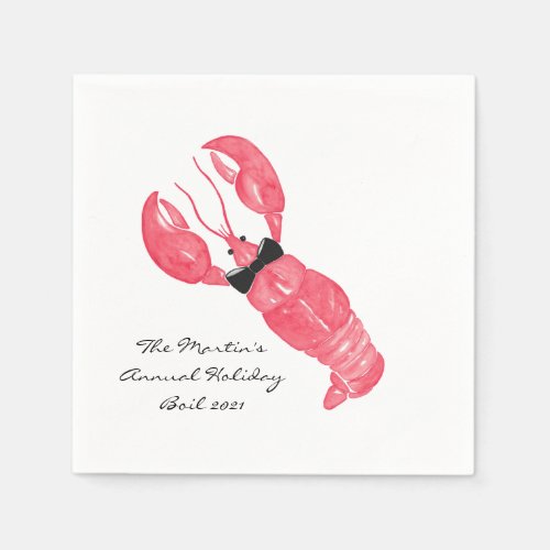 Lobster Bowtie Paper Plates Napkins