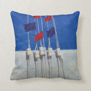 Lobster Buoys 1990s Throw Pillow