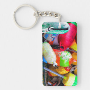 Lobster buoys at Bass Harbor Keychain