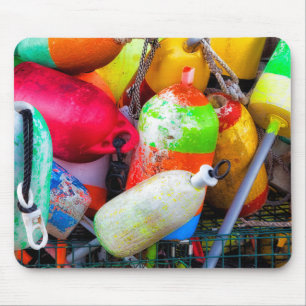 Lobster buoys at Bass Harbor Mouse Pad