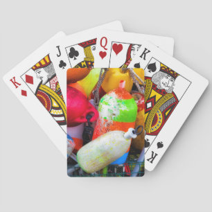 Lobster buoys at Bass Harbor Poker Cards