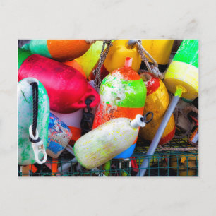 Lobster buoys at Bass Harbor Postcard