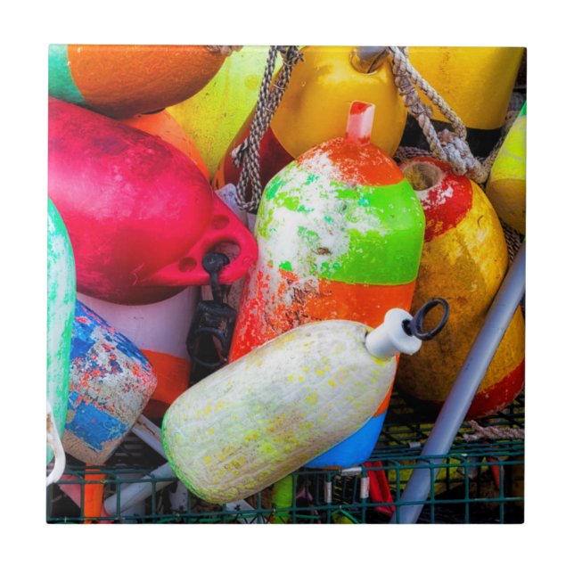 Lobster buoys at Bass Harbor Tile (Front)