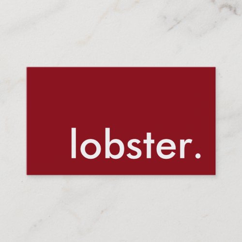 lobster business card