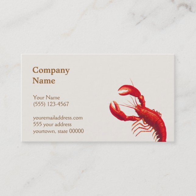 Lobster Business Card (Front)