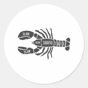 Lobster Butcher Classic Round Sticker