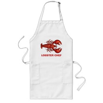 Lobster Chef Personalize Long Apron by BostonRookie at Zazzle