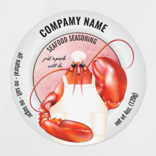 Lobster Chef Seafood Spice Labels