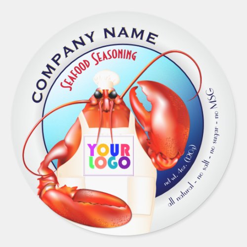 Lobster Chef Seafood Spice Seasoning Classic Round Sticker