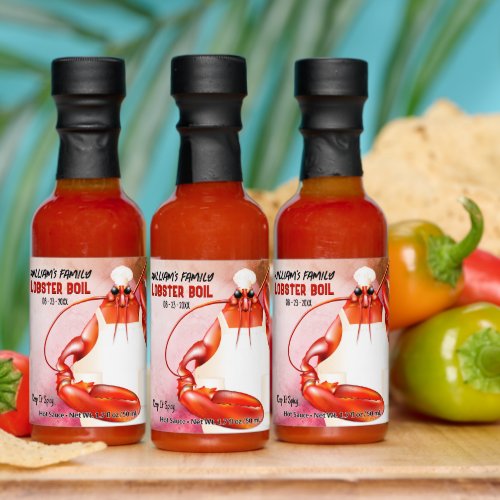 Lobster Chef Seafood Theme Hot Sauces