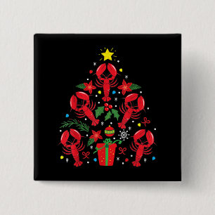 Lobster Christmas Ornament Tree Funny Xmas Gift Button