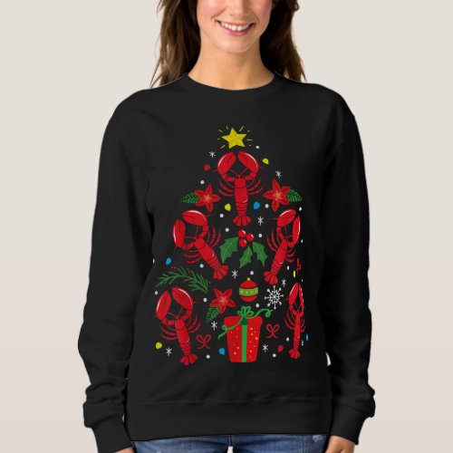 Lobster Christmas Ornament Tree Funny Xmas Gift Sweatshirt