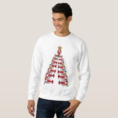 Lobster Christmas tree cute party ugly shirt