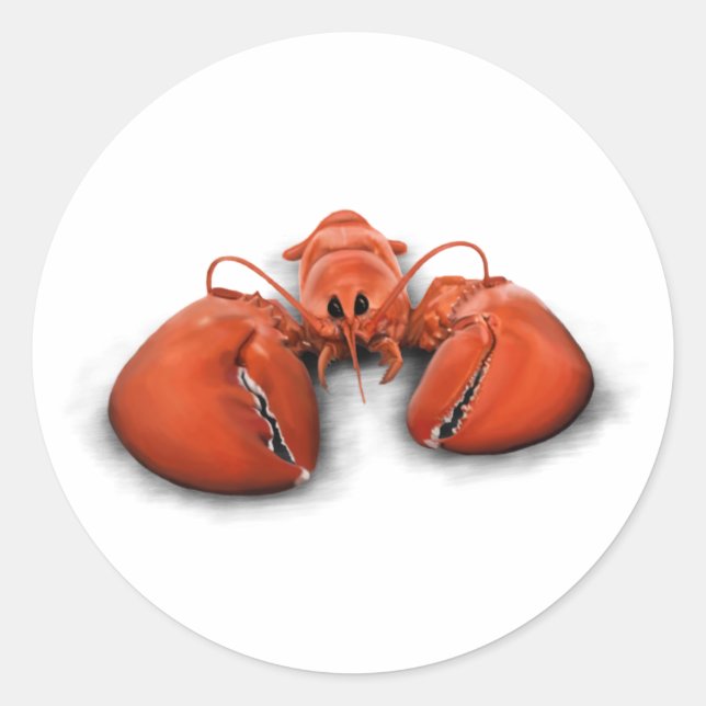 Lobster Classic Round Sticker (Front)