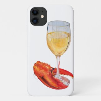 Lobster Claw and Wine Glass Phone Case