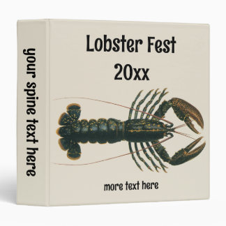 Lobster Claws Vintage Marine Ocean Life Crustacean Binder