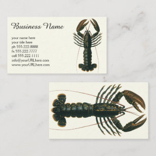 Lobster Claws Vintage Marine Ocean Life Crustacean Business Card