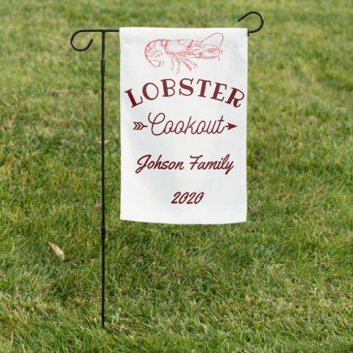 Lobster Cookout _  personalized Garden Flag