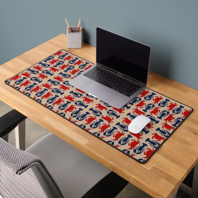 Lobster Crabs Patterned Desk Mat (Office 2)
