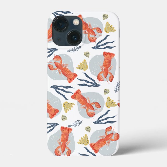 Lobster Crawfish Seafood Under Water Pattern Case-Mate iPhone Case (Back)