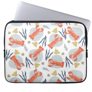 Lobster Crawfish Seafood Under Water Pattern Laptop Sleeve